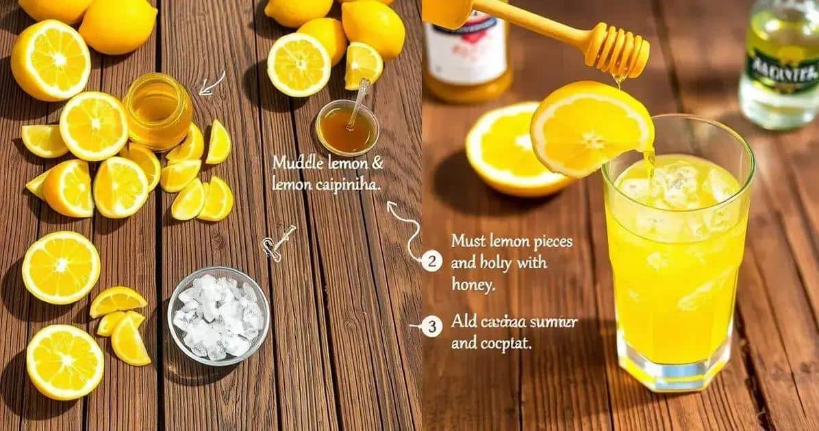 Méthode de préparation de la caïpirinha au miel et citron