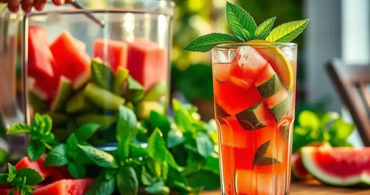 Méthode de préparation du mojito au jus de pastèque et basilic