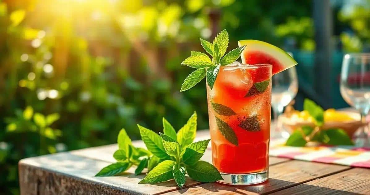 Mojito à la pastèque et au basilic : Un délice estival rafraîchissant