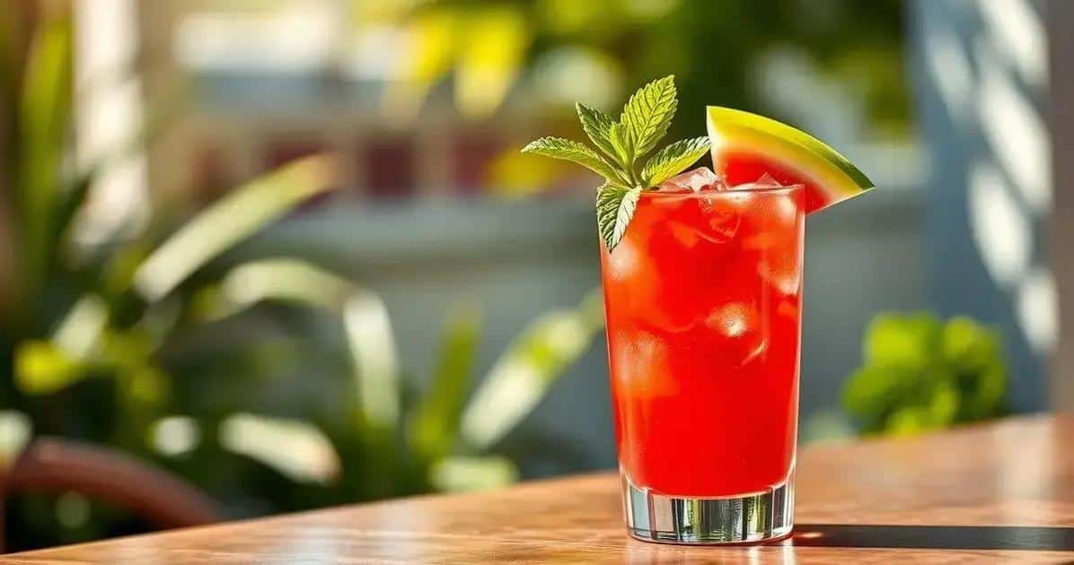 Pisco avec jus de pastèque et menthe : Un cocktail estival rafraîchissant