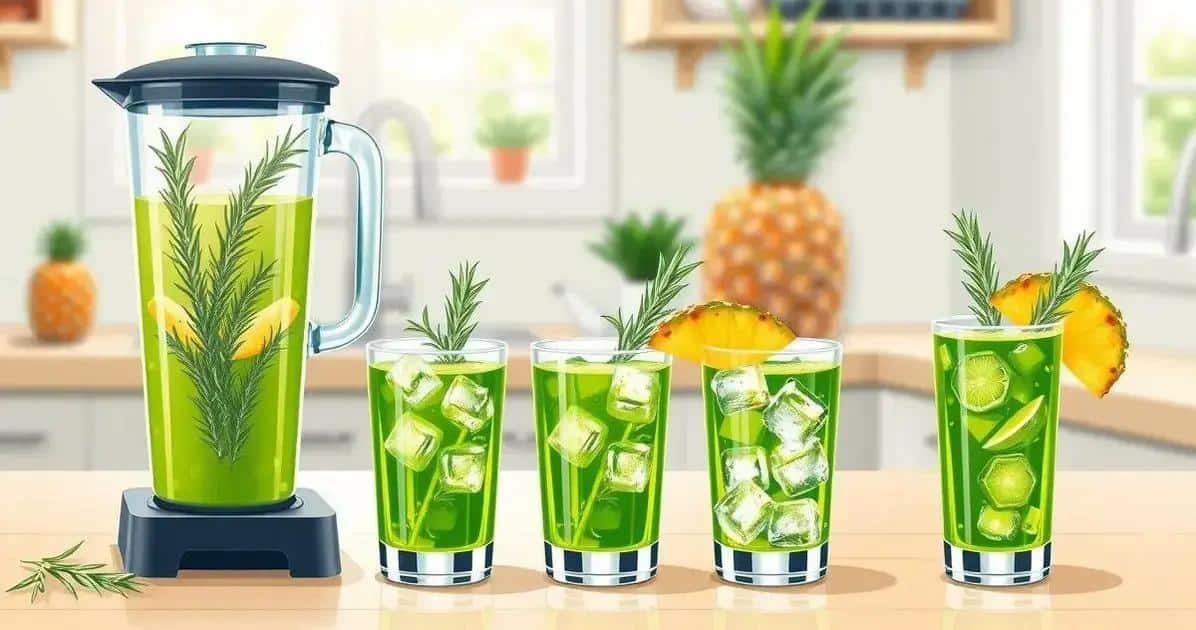 Préparation de la boisson verte