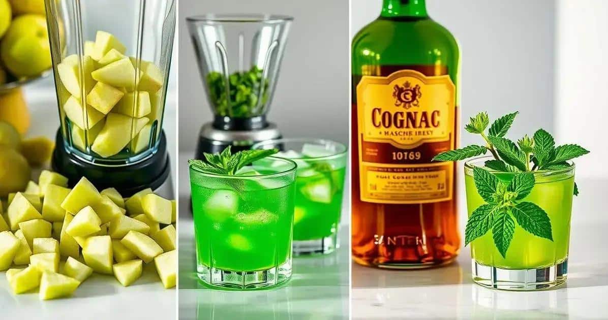 Préparation de la boisson verte