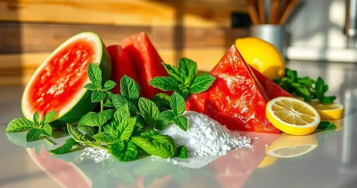 Préparation des ingrédients pour la glace tropicale
