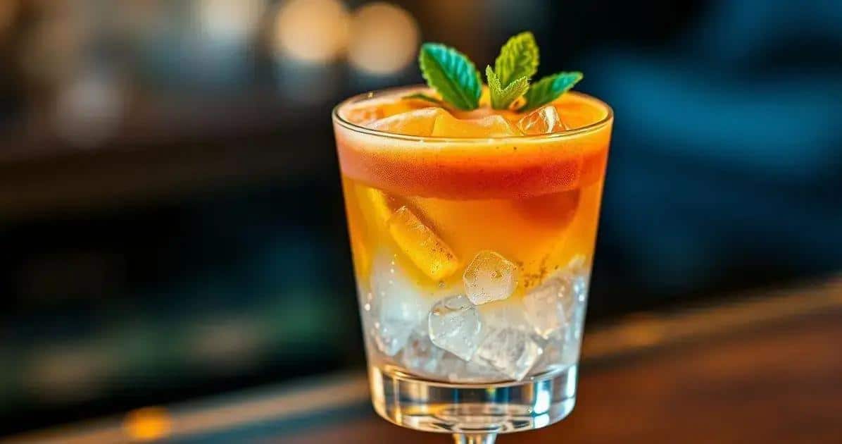 Préparation du cocktail Vodka avec écume de fruit de la passion et menthe