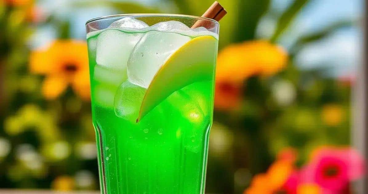 Rhum avec soda à la pomme verte et cannelle : Une variation cocktail rafraîchissante