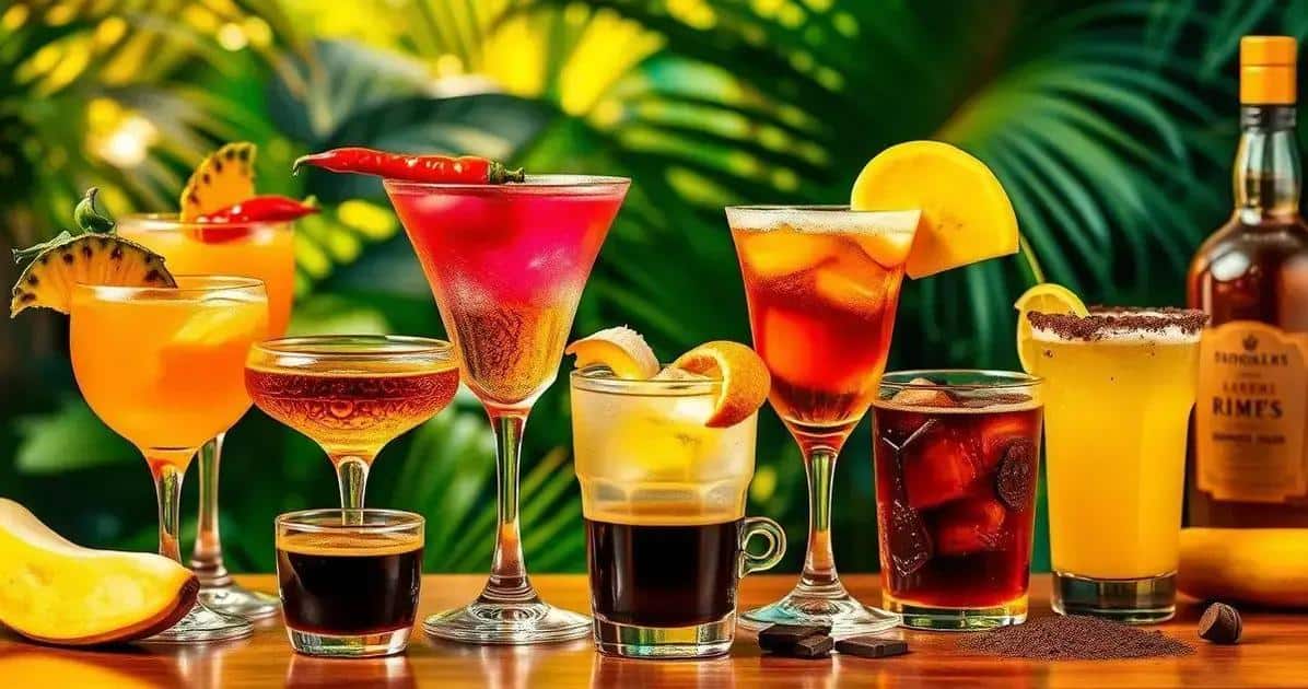 Variantes de rhum avec liqueur de banane