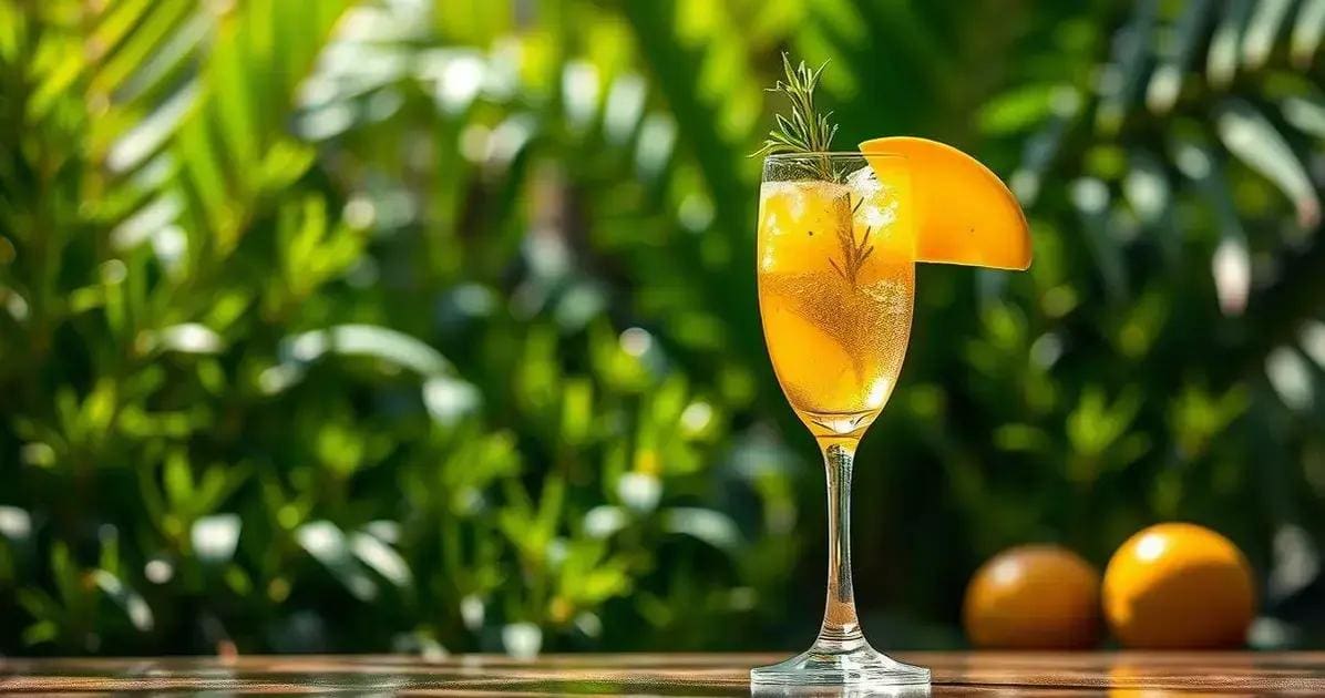 Vin pétillant au jus de mangue et romarin : Un cocktail délicieux