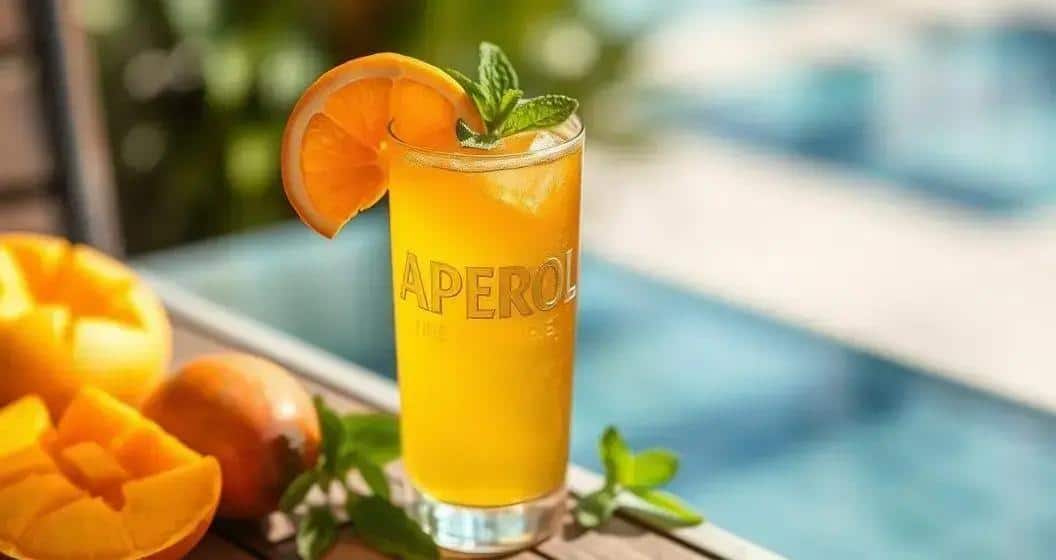 Aperol avec vin pétillant et jus de mangue : Un cocktail rafraîchissant