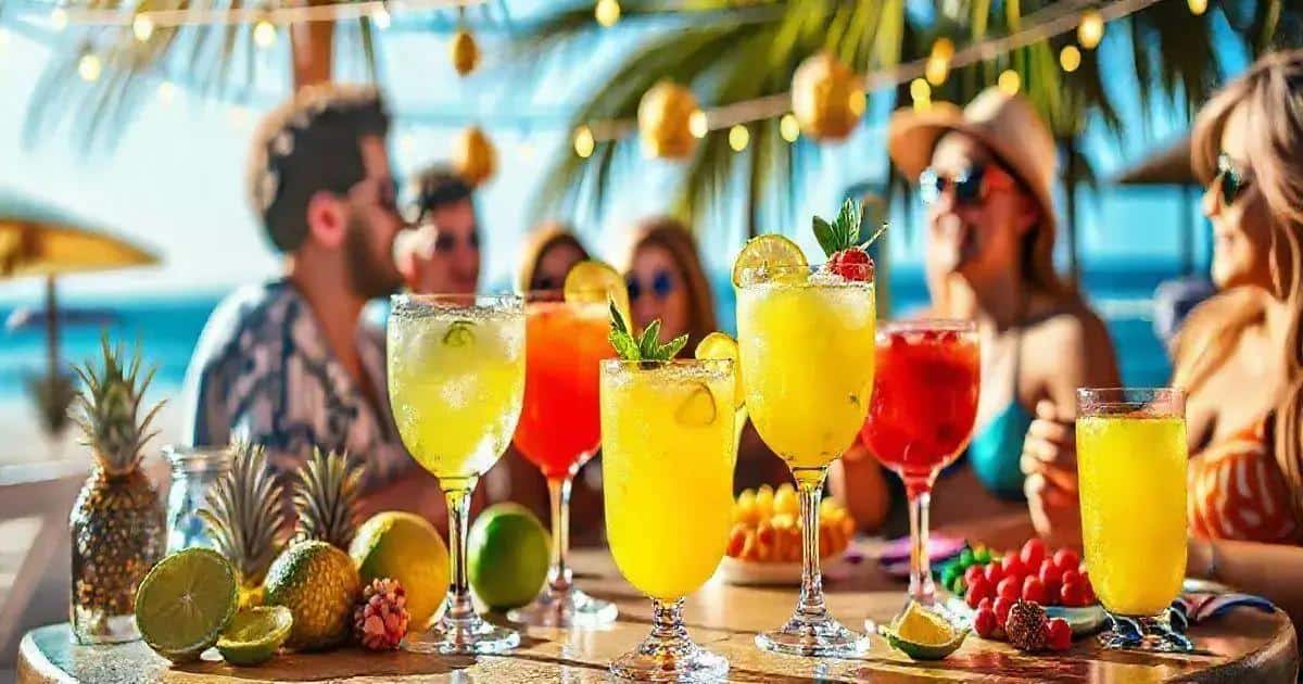 Applications festive de la Caïpiríssima avec boisson énergisante