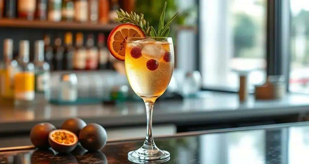 Boisson énergétique avec vin pétillant et fruit de la passion : Délice rafraîchissant