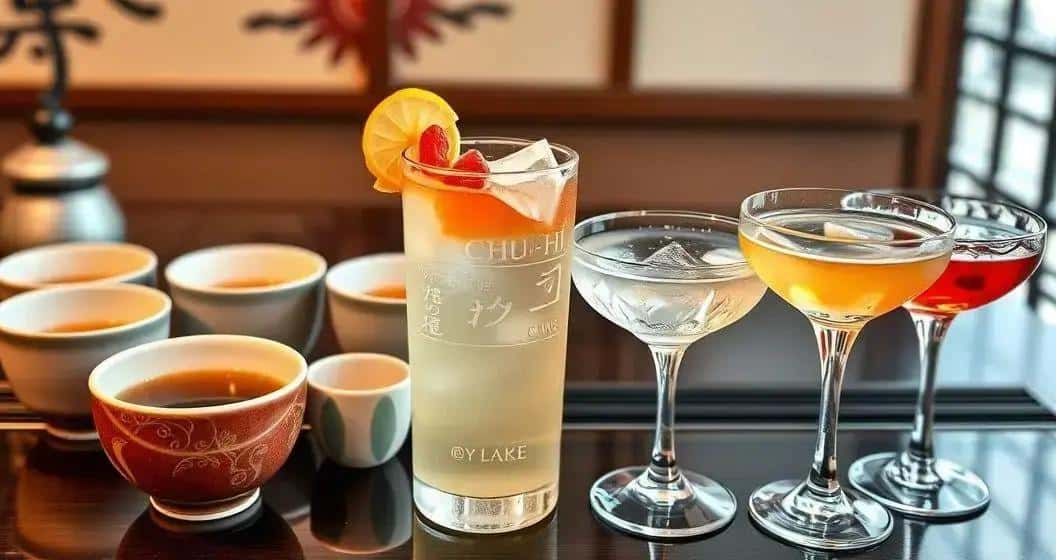 Boissons japonaises avec du saké