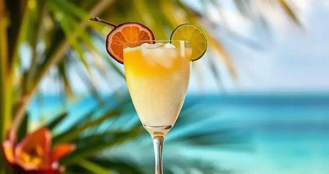 Caïpirinha avec vin pétillant et jus de fruit de la passion : Une variation rafraîchissante