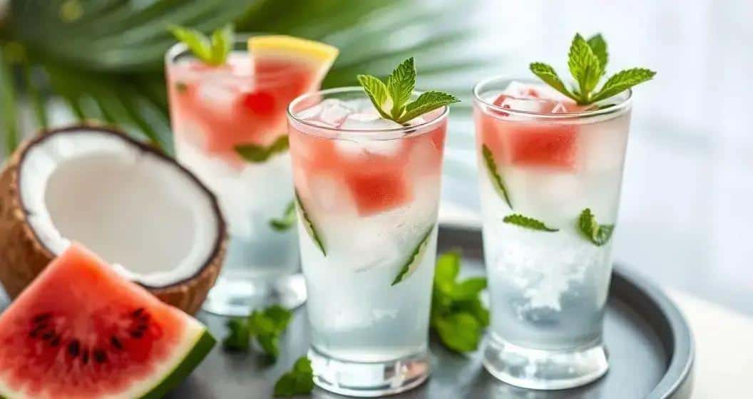 Eau de coco avec jus de pastèque et menthe : Une boisson estivale rafraîchissante 7 conseils pour servir leau de coco avec jus de pasteque et menthe - Best Blog Brasil - Os Blogs mais Incríveis da Web