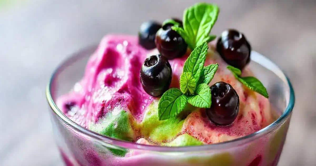 Glace avec liqueur de cassis et vin pétillant : Un délice rafraîchissant