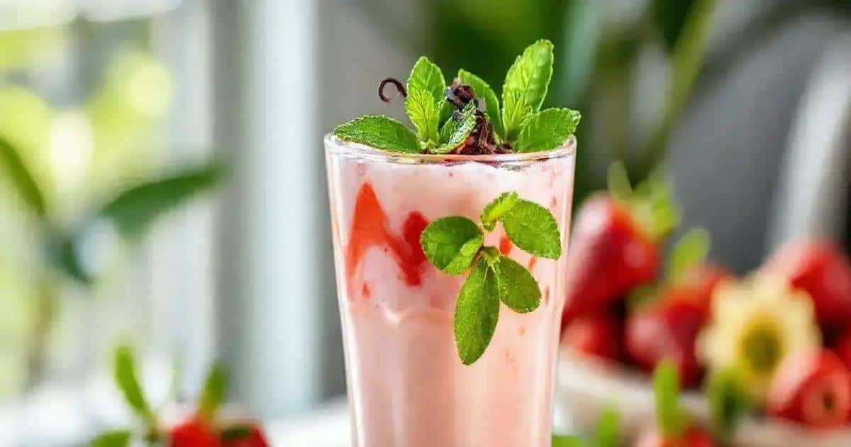Ingrédients de la boisson à la fraise avec lait concentré Ingrédients de la boisson à la fraise avec lait concentré