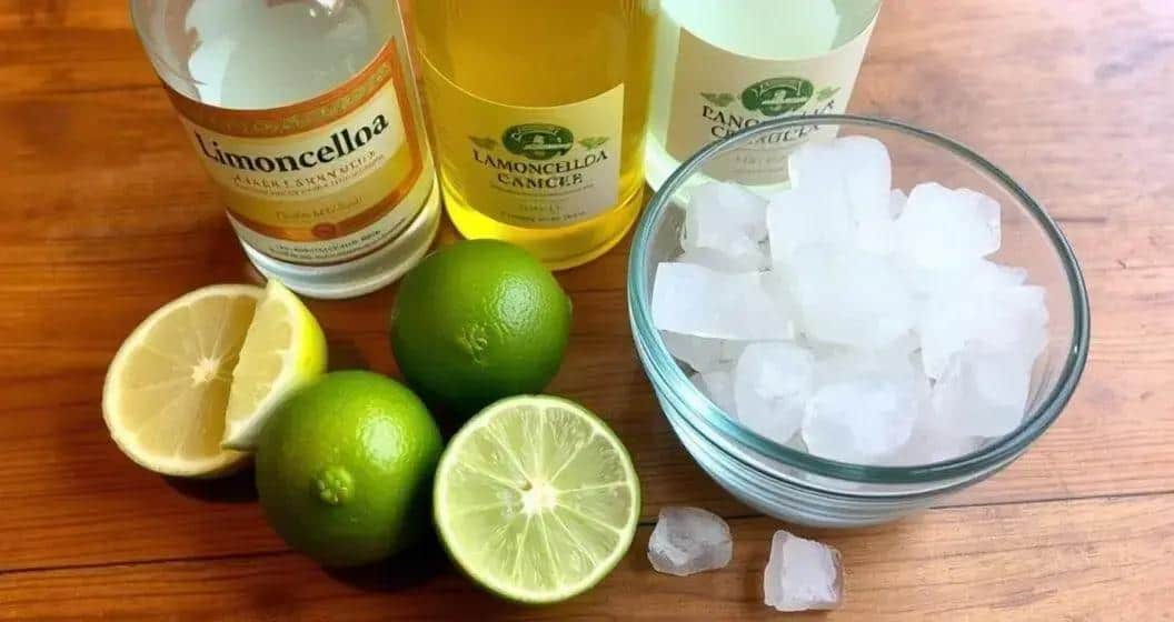 Ingrédients de la Caïpirinha au limoncello de Sapucaia