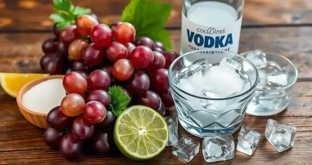 Ingrédients de la Caipiroska au raisin