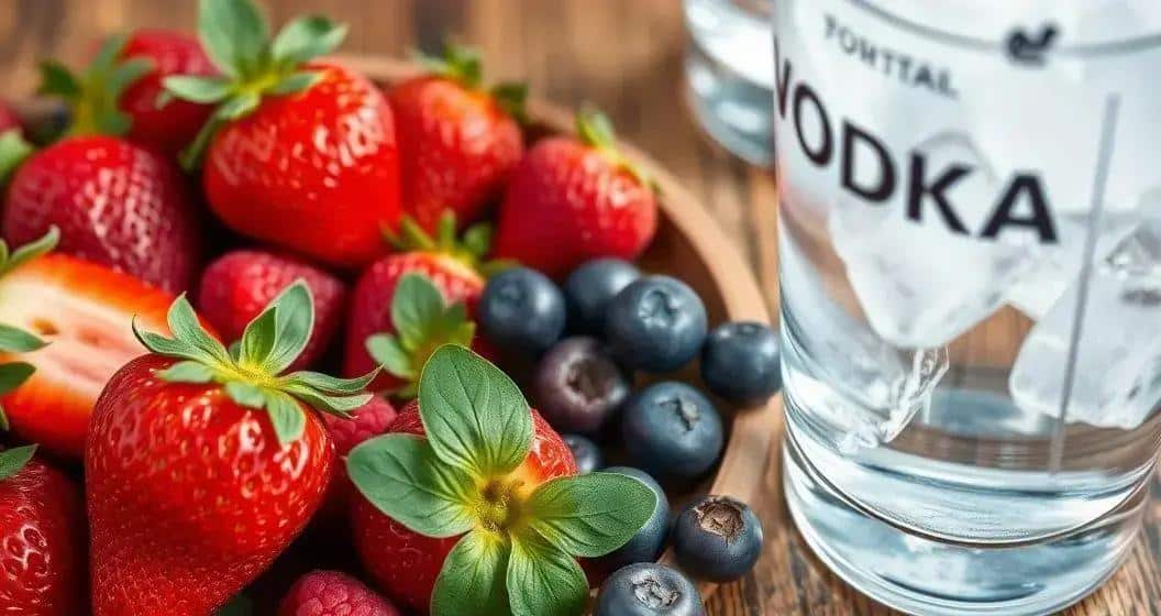 Ingrédients de la Caipiroska aux fruits rouges
