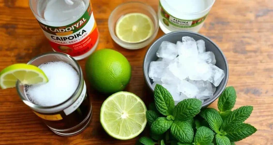 Ingrédients de la Caipiroska Cuba Libre Ingrédients de la Caipiroska Cuba Libre