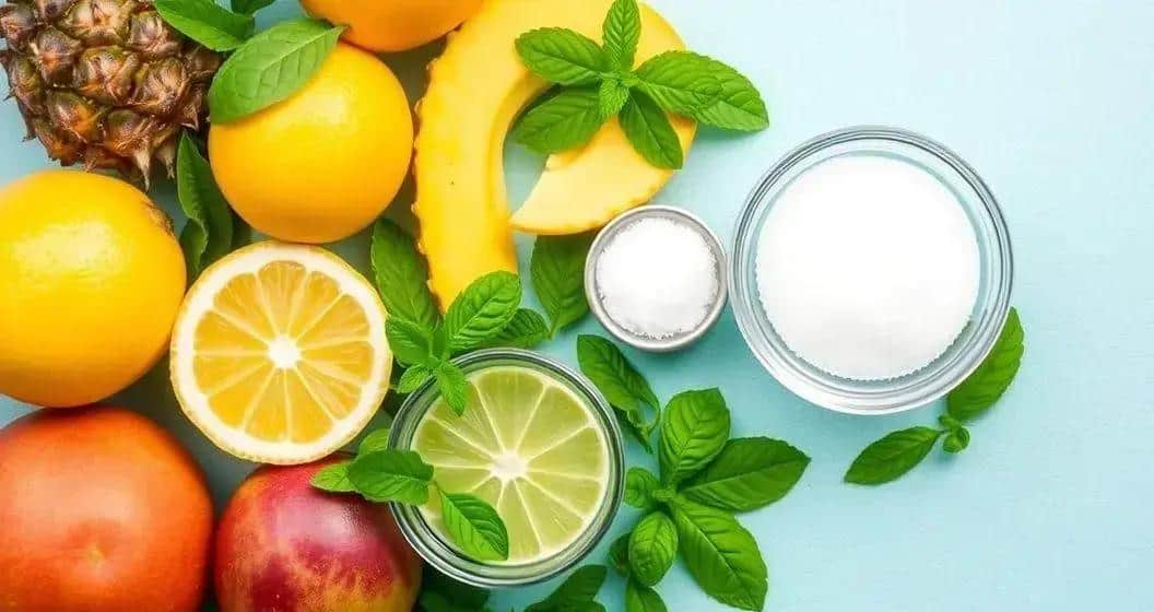 Ingrédients de la Limonade Tropicale à la Menthe