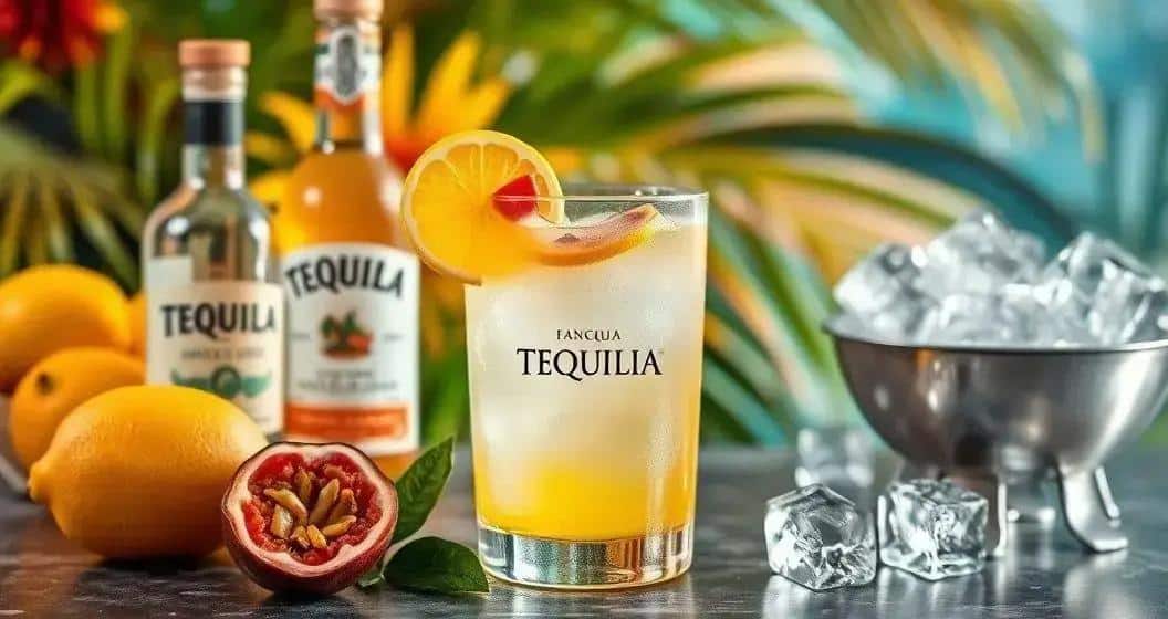 Ingrédients de la Margarita au fruit de la passion Ingrédients de la Margarita au fruit de la passion