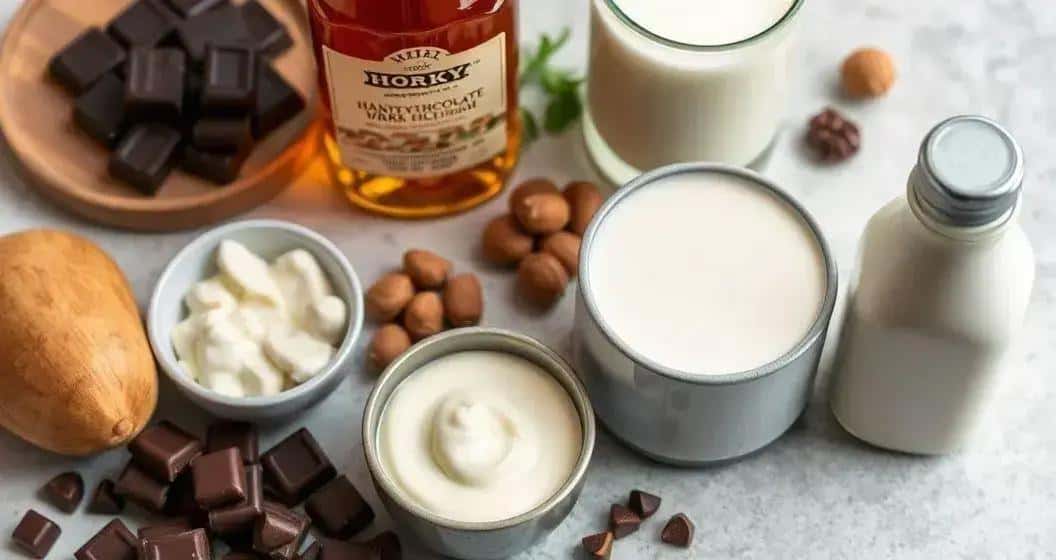 Ingrédients de la recette chocolat avec whisky et crème de noisette Ingrédients de la recette chocolat avec whisky et crème de noisette