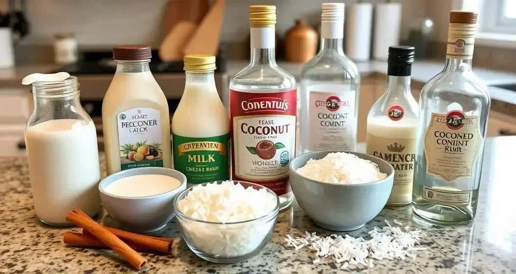 Ingrédients de la recette de Coquito Ingrédients de la recette de Coquito