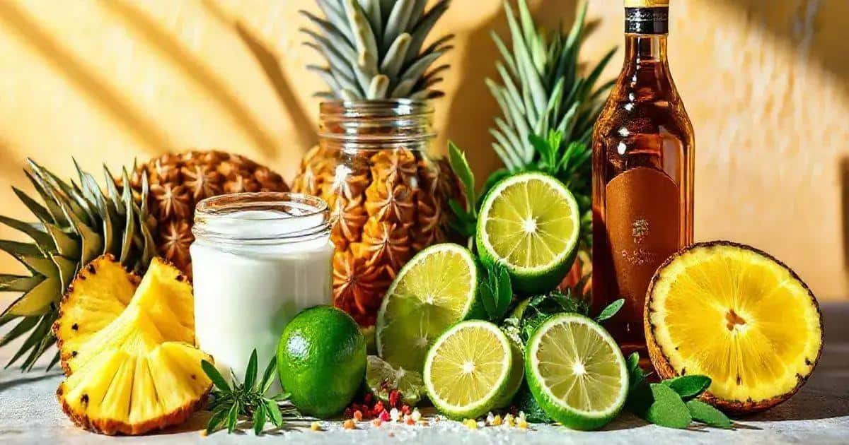 ingredients pour daiquiri a la noix de coco et a lananas - Best Blog Brasil - Os Blogs mais Incríveis da Web