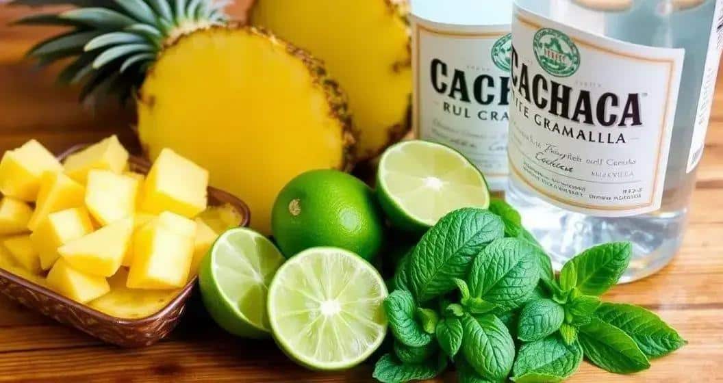 Caïpirinha à l'ananas et menthe : Une variation rafraîchissante d'un classique 2 ingredients pour la caipirinha a lananas avec menthe - Best Blog Brasil - Os Blogs mais Incríveis da Web