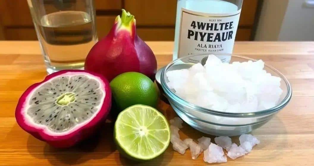 Ingrédients pour la Caipiríssima à la pitaya