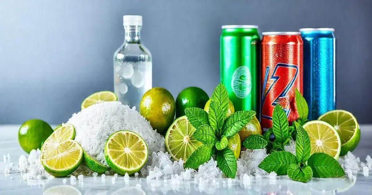 Ingrédients pour la Caipiroska énergisante