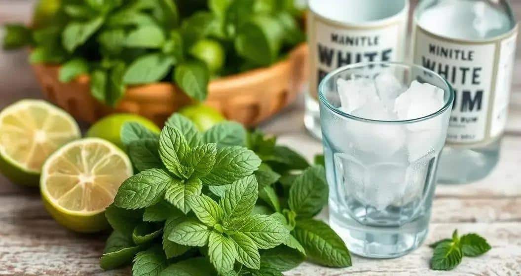 Ingrédients pour le Daiquiri à la menthe Ingrédients pour le Daiquiri à la menthe