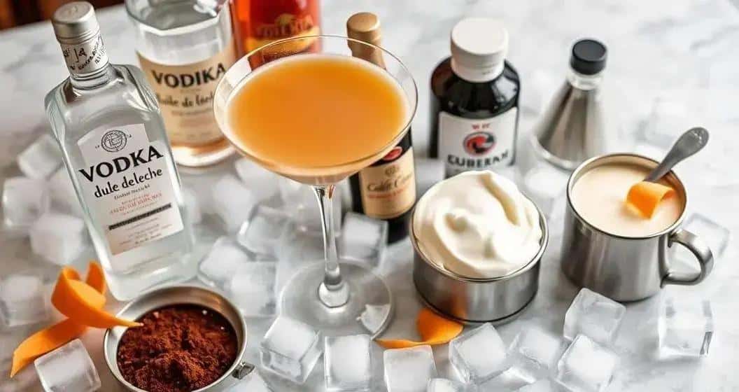 Ingrédients pour le Martini au Dulce de Leche