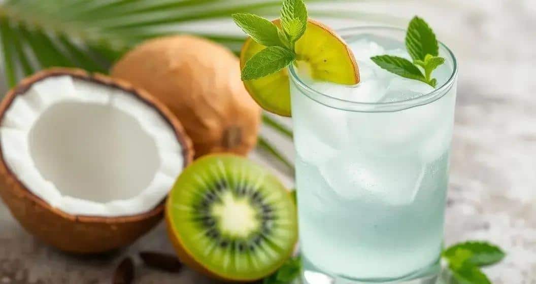Eau de coco avec soda de kiwi : Une boisson unique et rafraîchissante pour tous 2 ingredients pour leau de coco avec soda de kiwi - Best Blog Brasil - Os Blogs mais Incríveis da Web