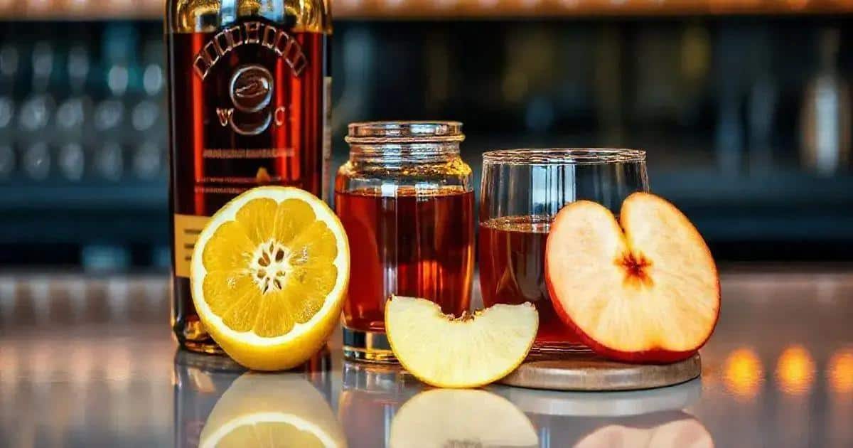 Ingrédients pour Whisky Sour avec Sirop de Pomme