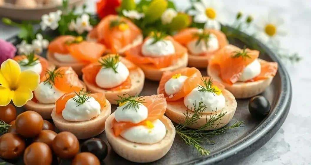 Canapé de saumon avec crème de ricotta : Un apéritif délicieux et élégant 3 lart de presenter vos canapes de saumon - Best Blog Brasil - Os Blogs mais Incríveis da Web