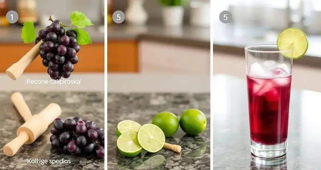 Méthode de préparation de la Caipiroska au raisin