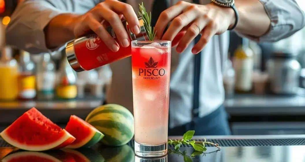 Méthode de préparation de pisco avec jus de pastèque et romarin, Méthode de préparation de pisco avec jus de pastèque et romarin,