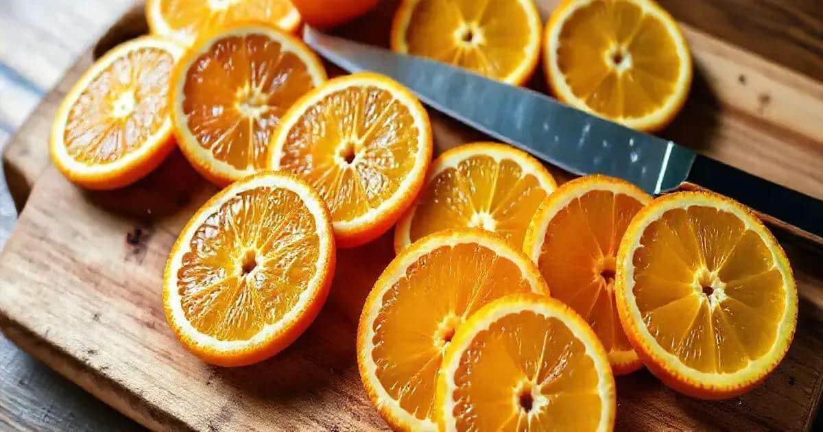 Préparation des oranges pour la recette