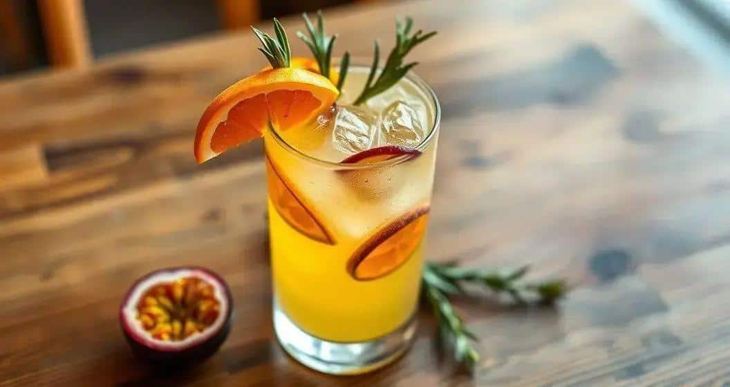 Présentation de la Caipiroska au fruit de la passion Présentation de la Caipiroska au fruit de la passion