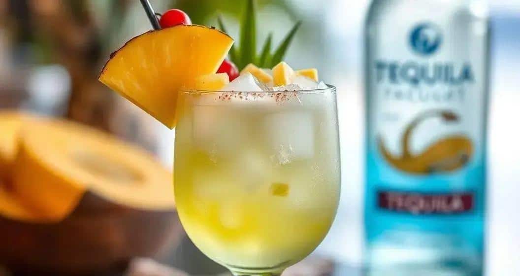 Tequila tropicale avec ananas et noix de coco : Un délice rafraîchissant