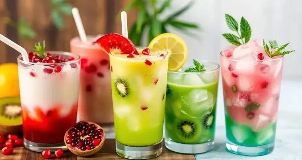 Variantes de la recette de boisson grenade et kiwi