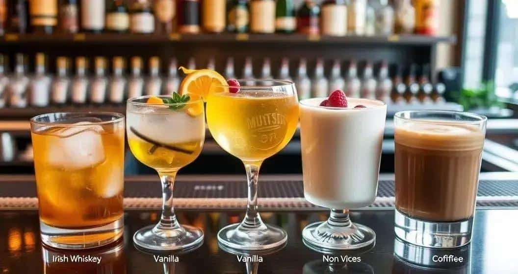 Variantes du whisky avec mousse de café et de crème