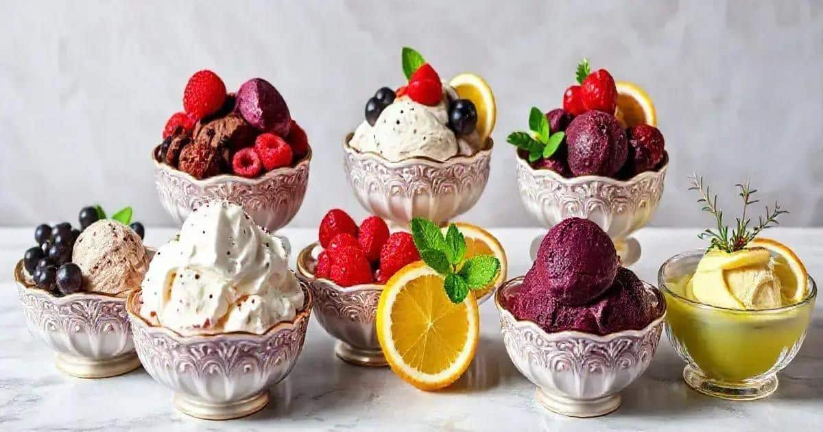 Variations sur la recette de glace avec liqueur de cassis