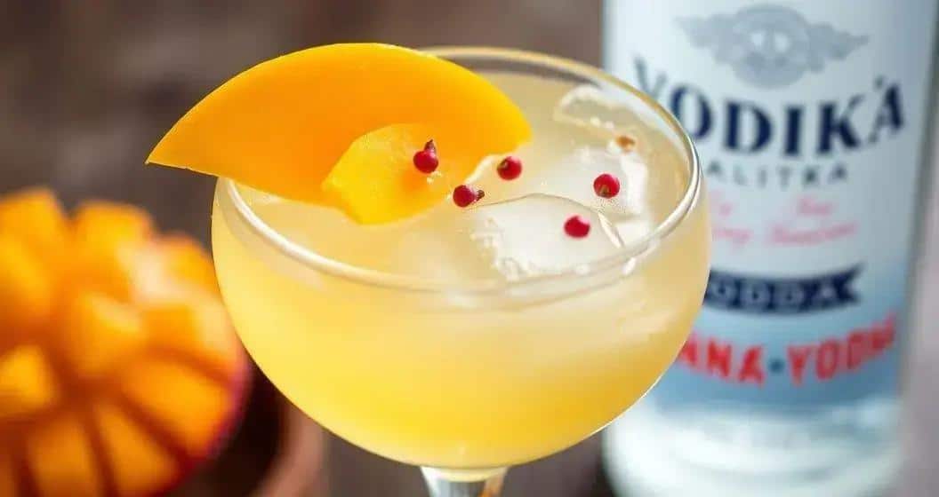 Vodka avec jus de mangue et poivre rose : Une invention de cocktail rafraîchissante