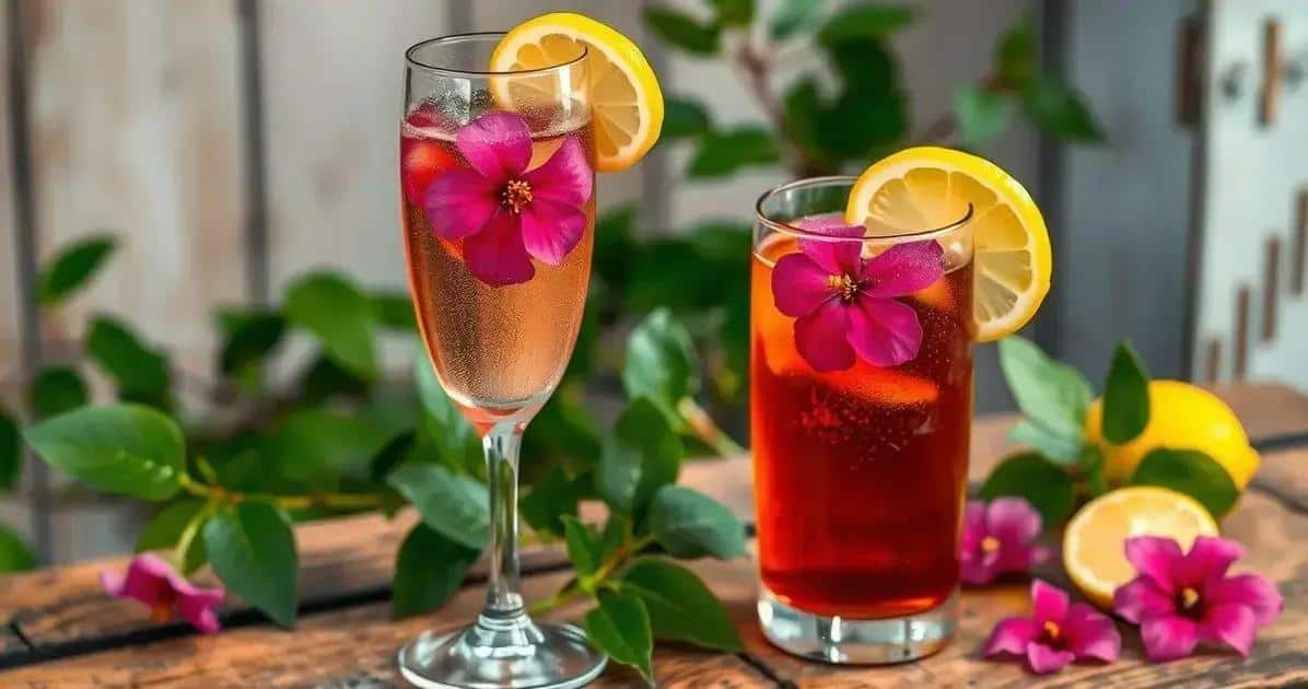 Champagne con Tè all’Ibisco e Succo di Limone: Un Tocco Rinfrescante