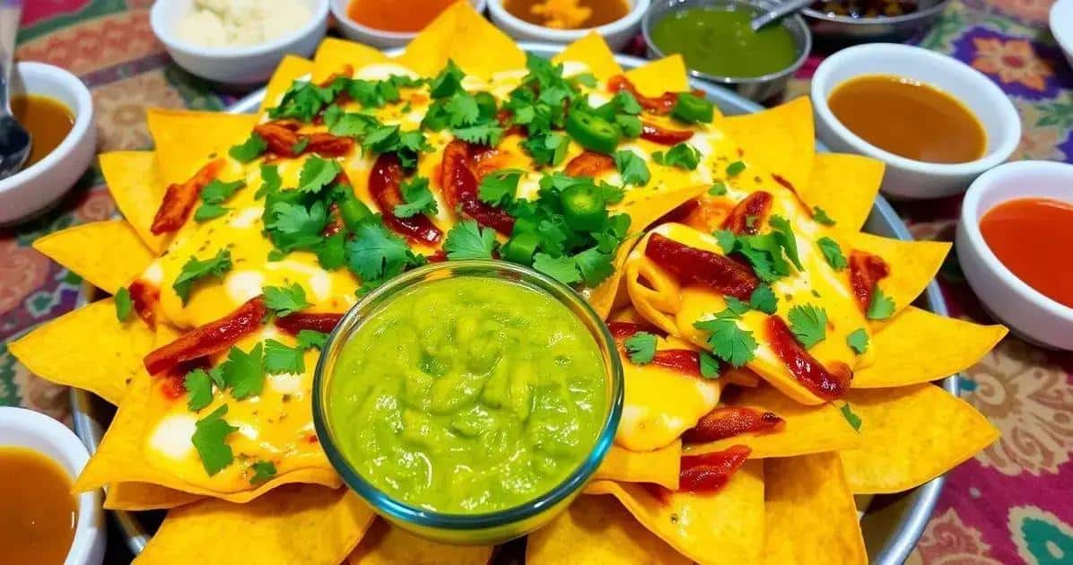 Come servire i nachos con formaggio e guacamole