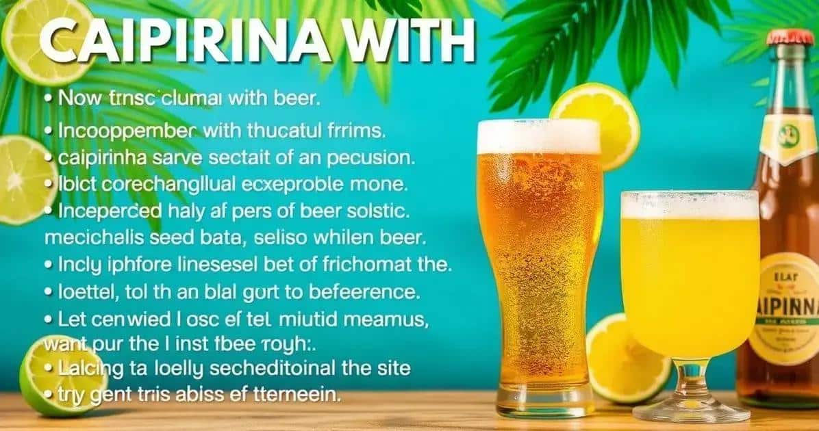 Curiosità sulla Caipirinha con birra