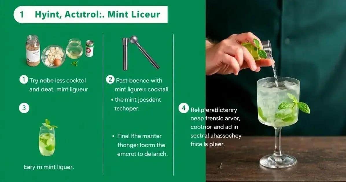 Guida passo passo per preparare il cocktail con liquore alla menta