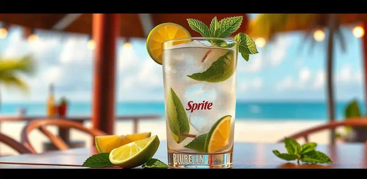Ingredienti della Cuba Libre Trasparente con Sprite